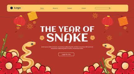 Chinese New Year 2025 Landing Page design Year of Dragon