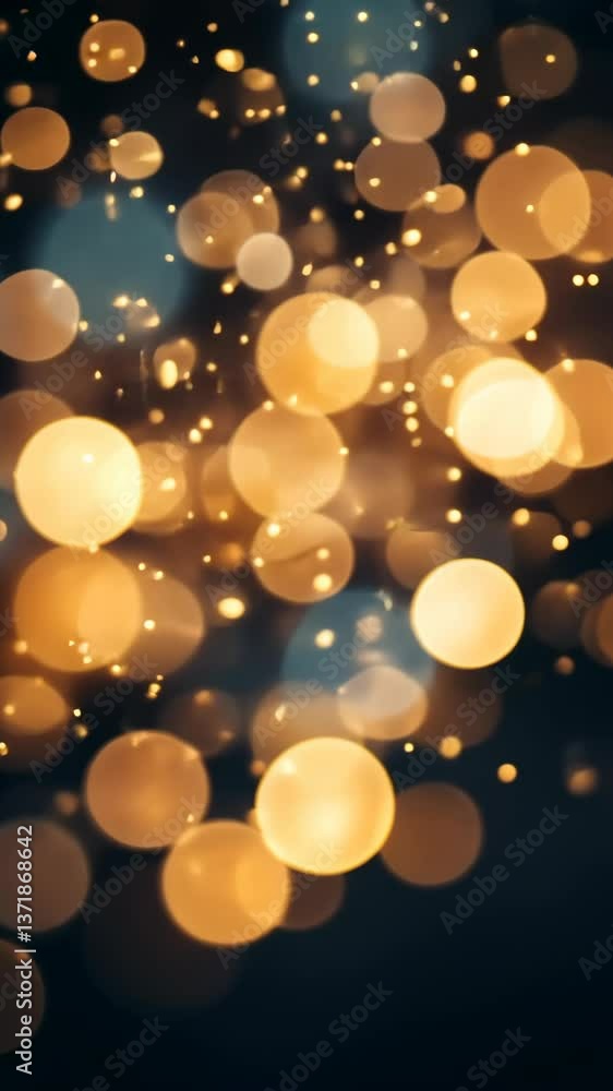 Aufkleber soft glowing bokeh lights create a festive atmosphere in a dark setting during a celebration