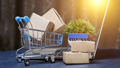 Efficient E-commerce Logistics: A Visual Representation of Online Shopping, Delivery, and Supply Chain Management in the Digital Marketplace