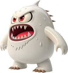 Fototapeta premium Vibrant slime monster illustration with glowing, eerie features.