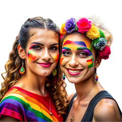 Obraz premium Pride: Rainbow Face Paint