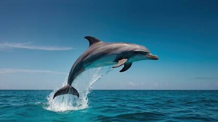 Dolphin leaping,ocean wildlife,marine mammal