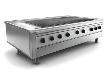 Fototapeta premium Commercial stainless steel grill cooktop