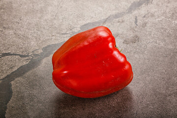 Red ripe Bulgarian bell pepper