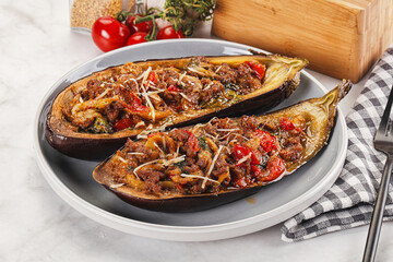 Baked eggplant with minced meat
