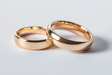 Two simple gold wedding bands
