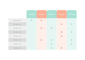 企画書に使えるシンプルな表テンプレート素材