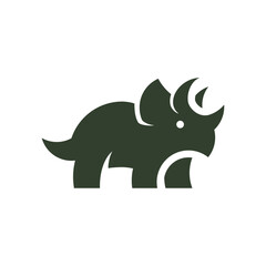 triceratops dinosaur logo or icon simple vector © joko