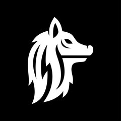 abstract wolf head logo vector