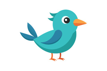 Fototapeta premium blue bird with a speech bubble