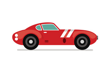 Naklejka premium red car isolated on white