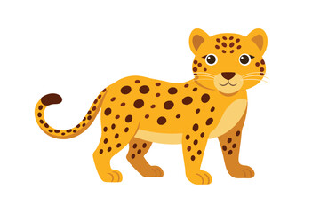 cheetah cartoon isolated on white
