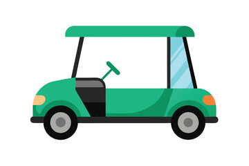 Fototapeta premium golf cart isolated on white background