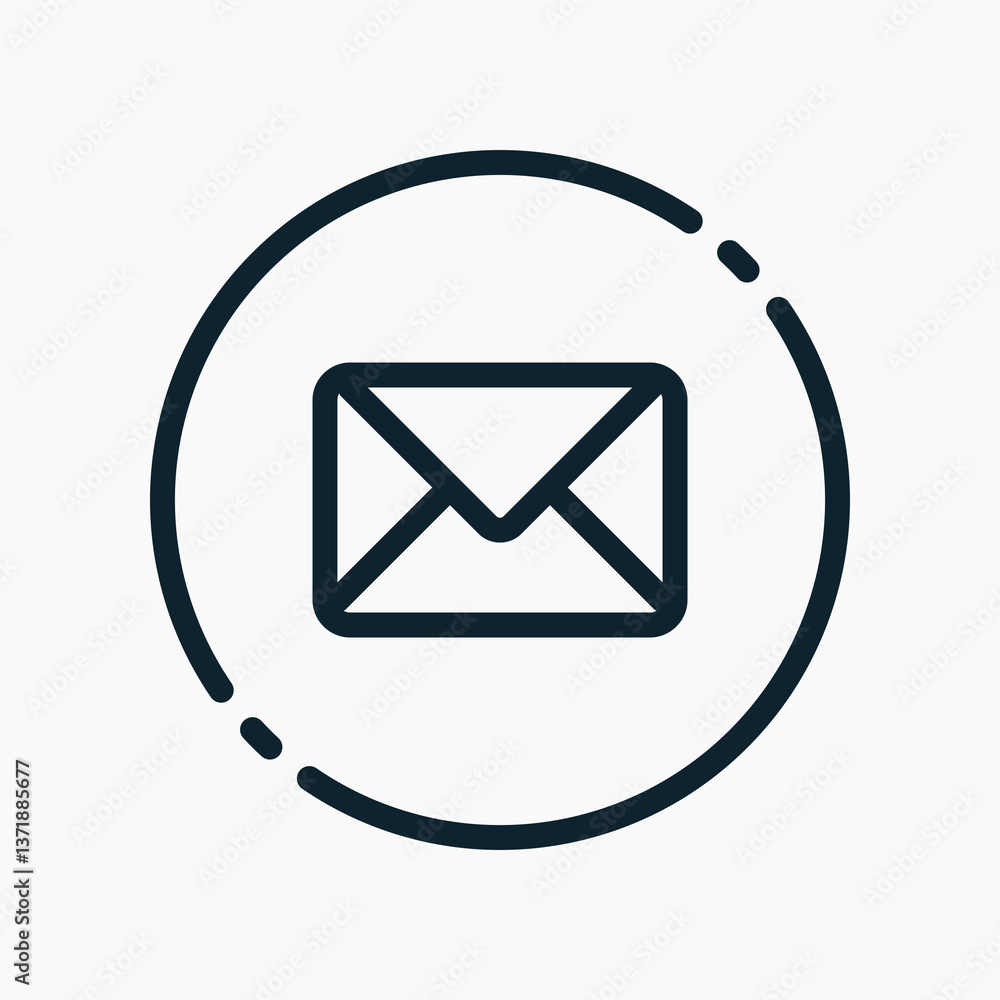 Poster design illustration graphic of message icon with line style. suitable for ui, mobile design, web des