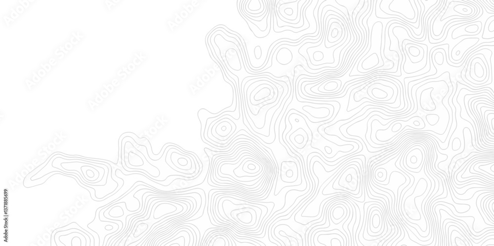 Poster abstract topo contour map on white background, topographic contour lines. seamless pattern with line