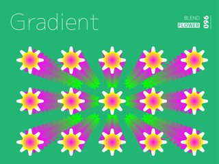 グラデーションのブレンドスタイルのセット 096