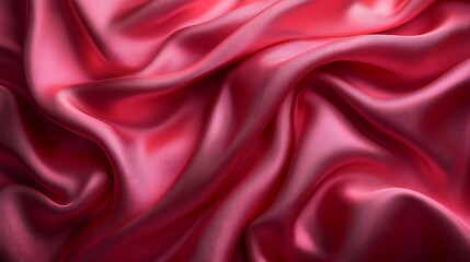 Obraz premium A silky texture in shades of deep crimson and soft pink, with intricate folds and highlights that create a luxurious, romantic feel,