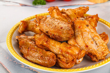 Grilled spicy chili chicken wings
