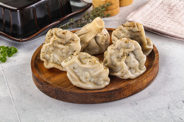 Georgian stuffed meat dumplings Khinkali