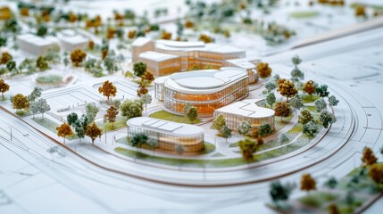 Architectural plans of a public space, emphasizing technical design features.