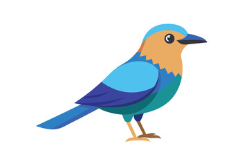 Fototapeta premium blue bird isolated on white background