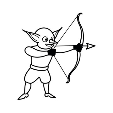recommend clip art:  goblin Cute Cartoon Archer with Bow and Arrow