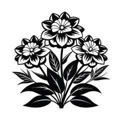 flowers-watercolor--black-and-white vector 13.eps