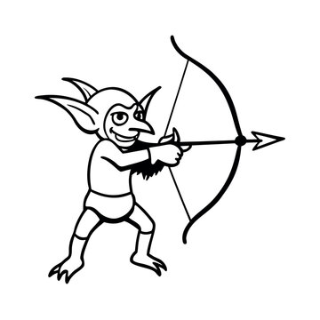 recommend clip art:  goblin Cute Cartoon Archer with Bow and Arrow