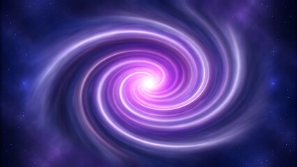 Abstract swirling purple and blue cosmic vortex.