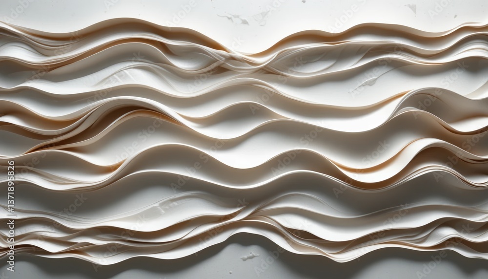 Poster creative abstract paper waves art display studio setting photography minimalist environment close-up