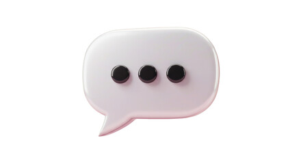 Isolated Speech Bubble with Three Dots Cartoon Style