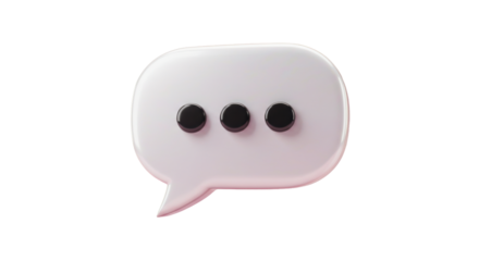 Isolated Speech Bubble with Three Dots Cartoon Style