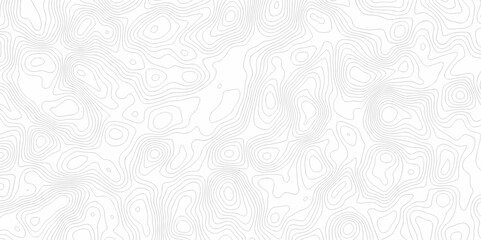 Abstract topo contour map on white background, Topographic contour lines. Seamless pattern with lines Topographic map. Geographic mountain relief diagram line wave carve design.	
