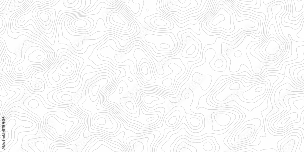 Poster abstract topo contour map on white background, topographic contour lines. seamless pattern with line