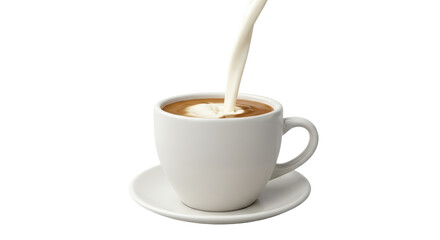 Isolated Coffee Cup with Milk