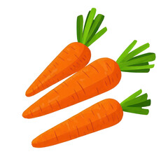 Fresh Carrots Isolated On Transparent Background, Generative AI