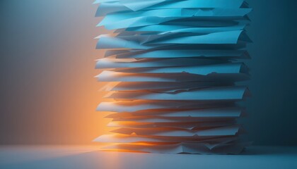 Administrative task overload office space digital image abstract environment close-up viewpoint productivity concept