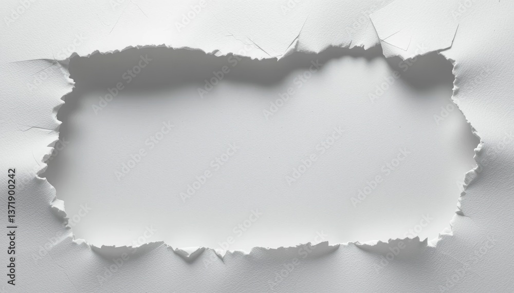 Aufkleber torn paper texture revealing blank space for creative design studio graphic element minimalist envir