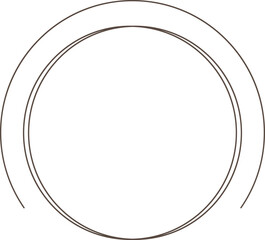 a circle with a line drawn around it