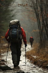 hiker in the mountains