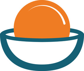 an orange egg in a bowl