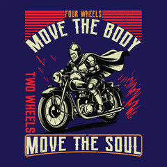 Vintage motorcycle vector art with an old American t shirt design,