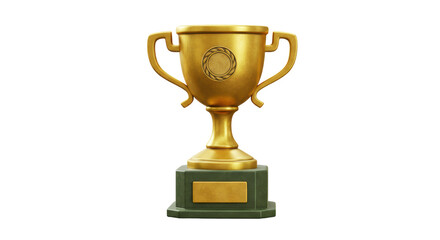 Isolated Golden Trophy Prize Reward Achievement Success
