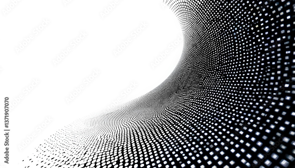 Fototapete dynamic pattern formation abstract digital space visual art minimalist design close-up perspective i