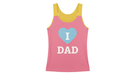 Isolated Tank Top I Love Dad Heart Design
