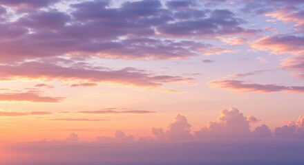 Obraz premium Sunset sky with soft clouds