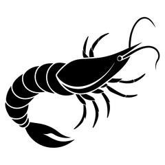 Black and white vector illustration of a fish and a spider