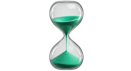 Isolated Hourglass with Green Sand