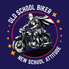 Vintage Motorcycle Label Vector Illustration with Retro Design and Emblem, t shirt design