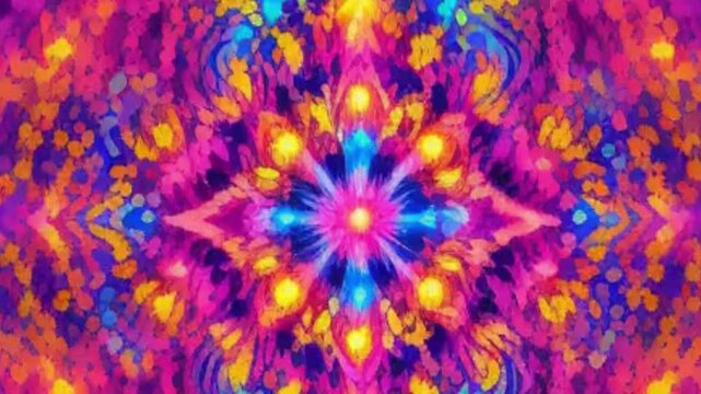 Abstract psychedelic color motion graphic. Abstract background motion vortex with bright colors.